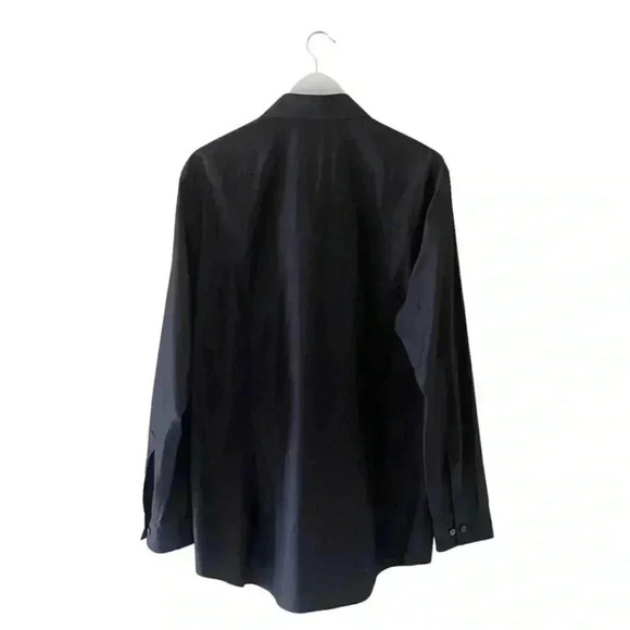 Kenneth Cole Stretch Solid Button-Down Long Sleeve Shirt Slim Fir M (17) #1781 - Picture 6 of 11